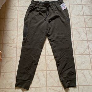 Mens Green Slim Sweatpants
